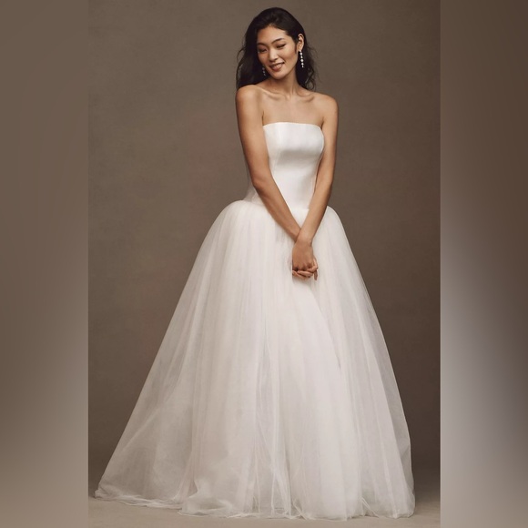 BHLDN Dresses & Skirts - Jenny by Jenny Yoo Georgina Strapless Corset Drop-Waist Tulle Wedding Gown